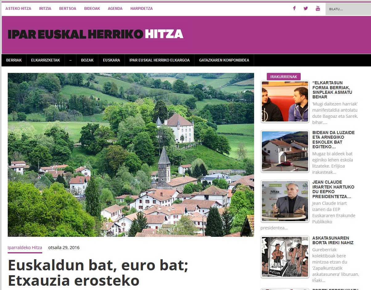 iparraldeko hitza